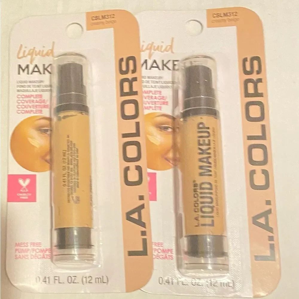 🎉L.A. COLORS 2 X Flawless Liquid Makeup Complete CBLM312 Creamy Beige 💥